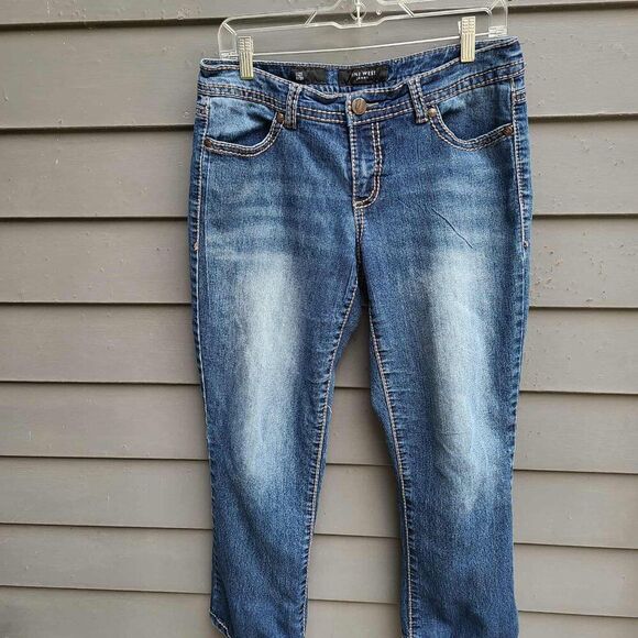 Nine West Cropped Jeans with Bling on the Flap Pockets size 8/29 - Picture 11 of 13